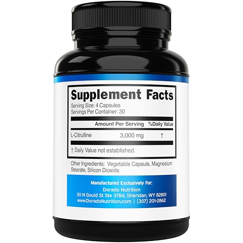 Image of L Citrulline 3000mg Supplement (120 Capsules) Support L Arginine & Nitric Oxide Pills - L-Citrulline For Men & Women - Muscle Recovery & Pump Supplement - 3rd Party Tested, Vegan, Non-GMO - USA Made