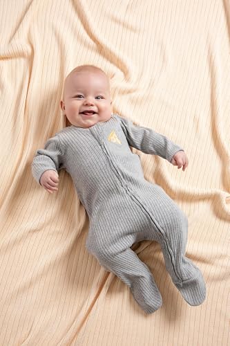 Image of monica + andy Double Zipper One Piece, 100% Organic Baby Clothes for Girls & Boys, Unisex, Preemie, Newborn & Infant Sizes
