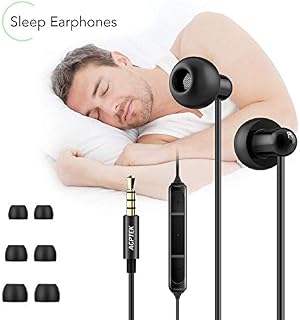 AGPTEK Sleep Earbuds, in-Ear Earphones for Sleeping with 3 Sizes Ultra-Light Soft Silicone