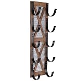 Autumn Alley Farmhouse Towel Holder, Rustic Wine Rack, Rolled Towel Rack, and Wine Holder for Farmho