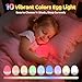 Egg Light for Nursery, 10 Brightness+10 Colors Egg Night Light for Baby Nursery Lamp, Touch+Remote+3600mAh Rechargeable Lamp, Soft Warm Light for Breastfeeding 0.5/1h Timer & Portable, New Baby Gift