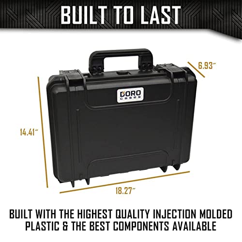 5 Pistol 18 Magazine Doro Gun Case With Custom Mycasebuilder Foam Insert - Ip67 Rated, Tsa Approved, American Flag Print #TOP4