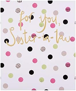 Birthday Card for Sister-in-Law from The Hallmark Studio - Embossed Text Design, grey|white|black|peach