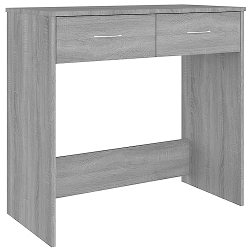 VidaXL Escritorio de Madera contrachapada Gris Sonoma 80x40x75 cm