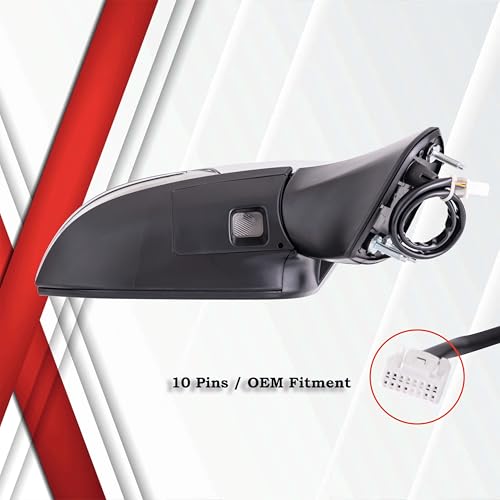EAP Passenger Side Mirror Compatible with Toyota RAV4 2019–2025, Power Adjustment, With Heat, With Turn Signal, With Blind Spot, With Puddle, Attitude Black Metallic by EAP - Used condition - Image 3