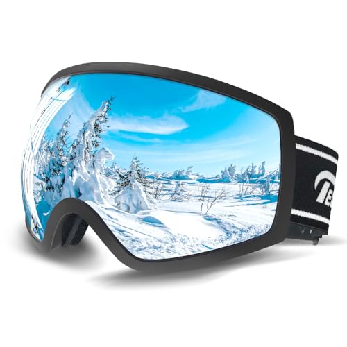スキーゴーグル 【新登場 & メガネ対応】 スノボ ゴーグル 曇り止め スノーゴーグル OTG広視野球面レンズ UV400保護 スノーボード ゴーグル メンズ/レディース ヘルメット対応 紫外線防止 滑り止めベルト 大視界 ベンチレーション 軽量 耐衝撃