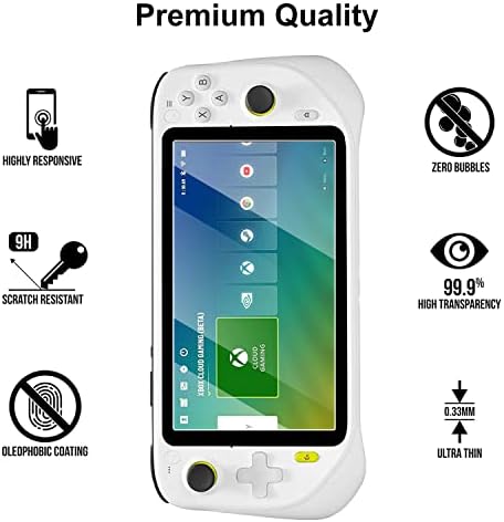 KUSTOMAZING Screen Protector for Logitech G Cloud Gaming Handheld Console - Ultra HD Tempered Glass/Precise Control/Anti-Scratch/Anti-Fingerprint/Easy Installation - 2 Pack