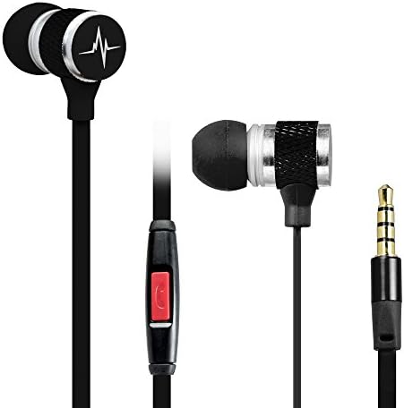 New 2016 Premium Universal Tangle Free 3.5mm Earbuds, Earphones with Microphone by Denali Audio