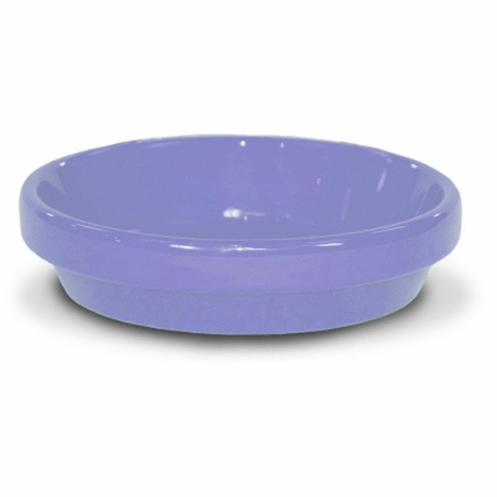 Ceramo 243962 7.75 in. Lilac Clay Powder Coated Ceramic Saucer - Pack of 10