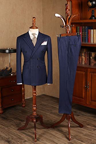 Costume de mariage à rayures pour homme idéal pour un bal de promo chic et élégant - 3