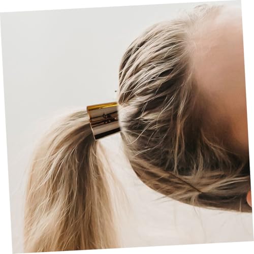 Queue de cheval et chignon avec élastiques cheveux manchettes élégants - 7