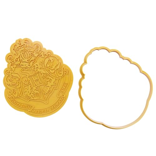 PME Harry Potter Cookie Cutter & Embosser, Hogwarts Crest, White - Image 2