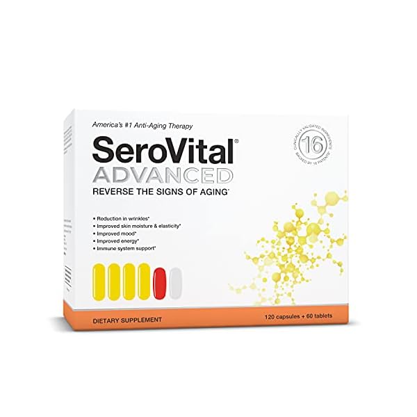 SeroVital-Advanced-for-Women-Anti-Aging-Supplements-Renewal-Supplements-for-Women-Supplement-for-Skin-Immunity-Support-HGH-Boosting-Dietary-Supplement-for-Women Serovital Advanced for Women - Anti-Aging Supplement for Women - Increase a Critical Peptide Associated with Stimulating Collagen Production, Skin Benefits, Energy, and Sleep - 30-Day