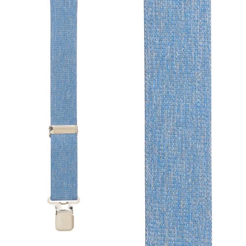 Suspender Store Denim 1.5 Inch Wide Construction Clip Suspenders 48" For 5'9" To 6'2" Tall #TOP1