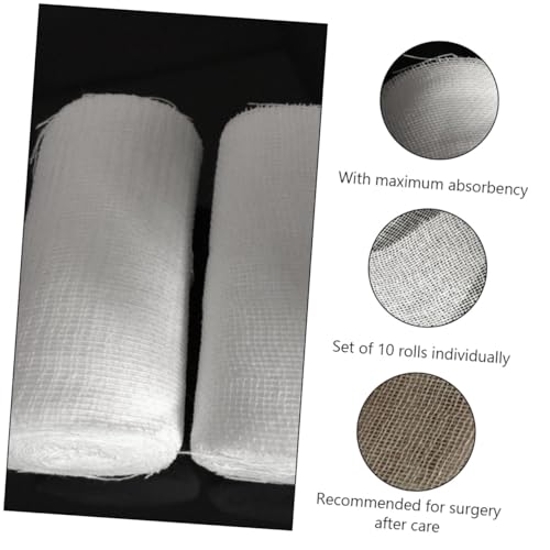 CALLARON 10pcs Conforming Gauze Rolls 8x600cm Vendaje Descartable para Emergencias y Lesiones Deportivas miniatura 6