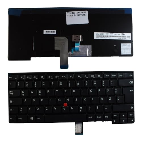 Clavier Lenovo Thinkpad T450 noir rechange ordinateur portable Keyboards4Laptops disposition allemande