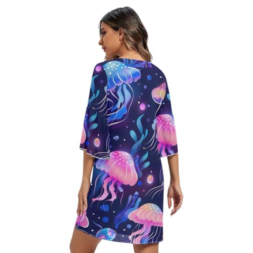 Robe mousseline de soie légère col V pour masquer les complexes avec style - 2