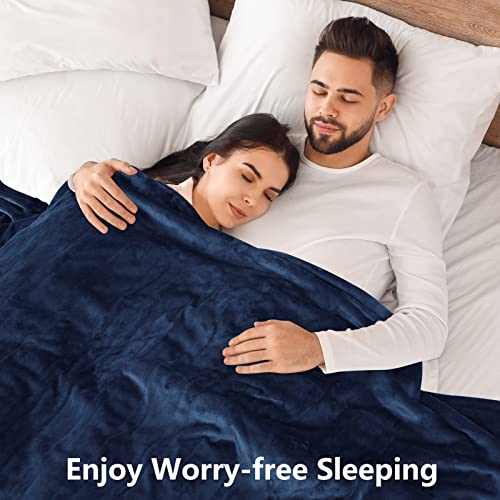 Image of Electric Heated Blanket Queen Size 84 inch x 90 inch with 6 Heating Levels & 8h Auto Off, Ultra Soft Flannel Full Body Fast Heating Warming Blanket for Bed Sofa Home Office, Machine Washable, Blue
