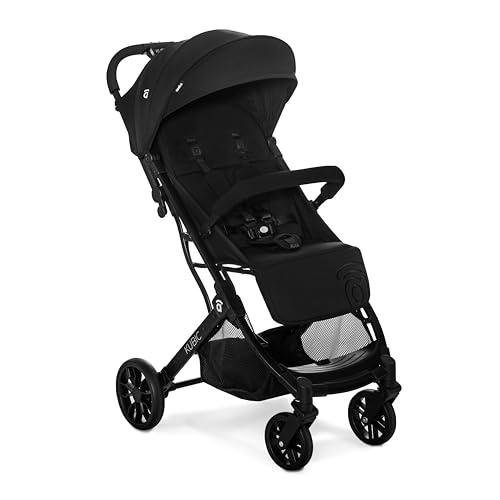 Asalvo KUBIC 2 Silla de paseo, Carrito Bebé, Ligera, Compacta, Plegado con una Mano, Ruedas Grandes, Amortiguación, Reclinable, Apta Cabina, SPF50+, Asa Trolley, Carga máxima 23 kg, Negro