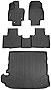 SMARTLINER Floor Mats 2 Row Liner Set & Cargo Liner Behind 2nd Row Set Compatible with 2020-2022 Highlander 2nd Row Bench or Bucket Seats (Only Fits Models Without Subwoofer in Cargo Area)