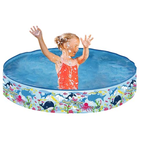 Piscine Pliable Pour – Piscine Ronde, Bassin Portable | Piscine Dure Antidérapante Avec Design Compâ€¦ – Vignette
