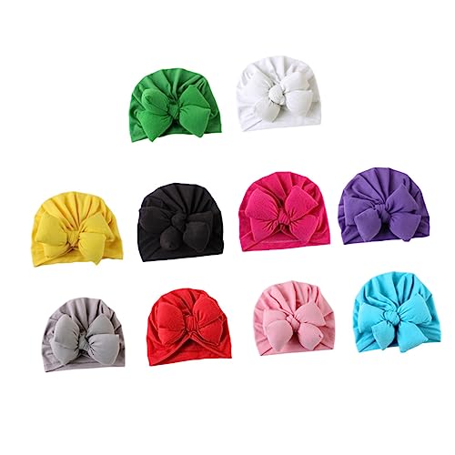 UPKOCH Newborn Bowknot Hat Adorable Photo Prop for Boy Girl Cap Fashion Headdress for Girl Red2