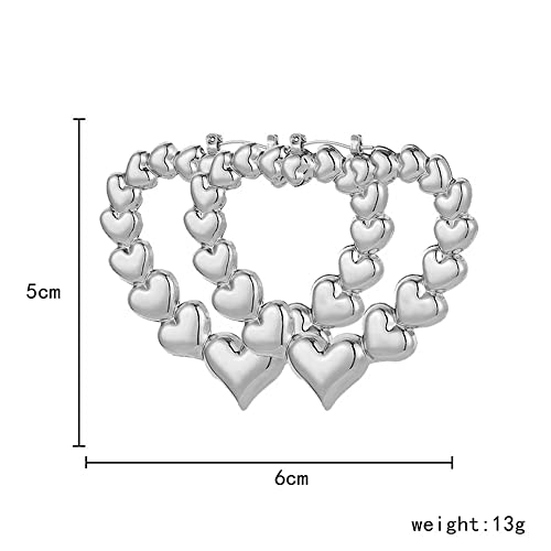 Love earrings personality street shooting hollow gold-plated heart-shaped earrings fashion sweet cool wind earrings female2