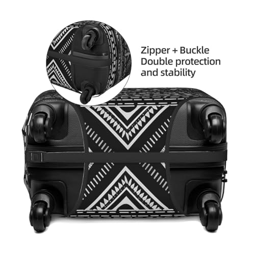 Travel Luggage Cover Black and white tribe Suitcase Protector Elastic Washable Stretch Suitcase Protector Anti-Scratch Travel Suitcase Cover Fit 18-32 Inch Luggage3
