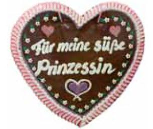 Lebkuchenherz 2000 Gramm mit individuellem Text ca. 56 x 63 cm mit Wunschtext (rosa)