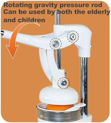 Heavy-Duty Cast Iron Citrus Juicer - Easy Clean Manual Juicer for Home, Restaurant & Cafe - Sturdy Stainless Steel Design, Perfect for Fresh Juice (White)