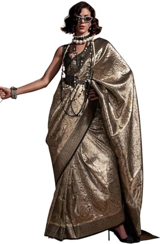 Image of SGF11- Women's Kanjivaram Woven Soft Silk Saree With Blouse Piece