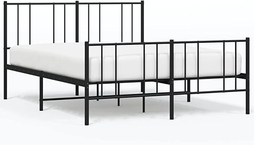 Miniatura 12 de YAFF Marco de cama de metal de 81.5 x 41.3 x 35.4 pulgadas, marco de cama de plataforma de acero resistente con cabecero, no necesita somier, sin