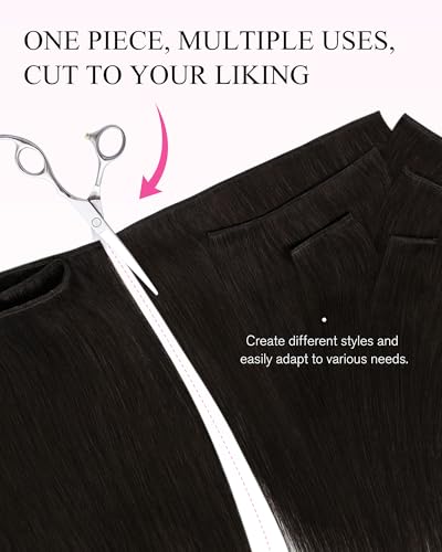 Image of YoungSee Sew in Hair Extensions Real Human Hair Brown Blonde Hair Extensions Weft Light Brown Balayage Platinum Blonde Balayage Weft Hair Extension Human Hair for Full Head 20 Inch 100g