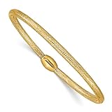 7.25" 14K Yellow Gold Stretch Mesh Bracelet