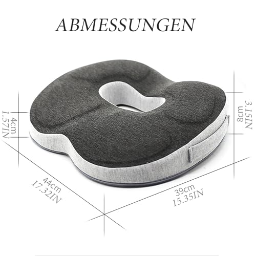 Auoketuo Anti-Dekubitus Sitzkissen – Orthopädisches Donut-Kissen, wirksam bei Hämorrhoiden, Prostatabeschwerden, Steißbein-, Ischias- und Rückenschmerzen, ideal für den Einsatz zu Hause, im Büro