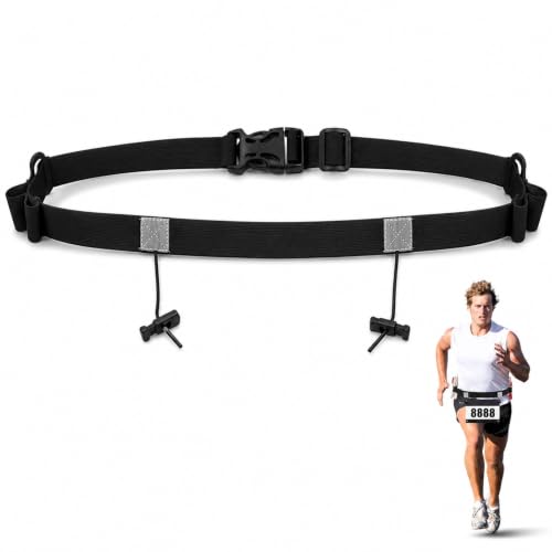 Adjustable Triathlon Race Belt with 6 Gel Loops