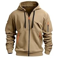 MATERIAL: Men’s Hooded Sweatshirt is ultra stylish, warm, soft, lightweight, comfortable, non-pilling and resist fading,great for cold days in fall and winter. FEATURES:Full zip Hoodie Sweatshirt,long sleeve,side pockets,hooded drawstrings,ribbed cuf...