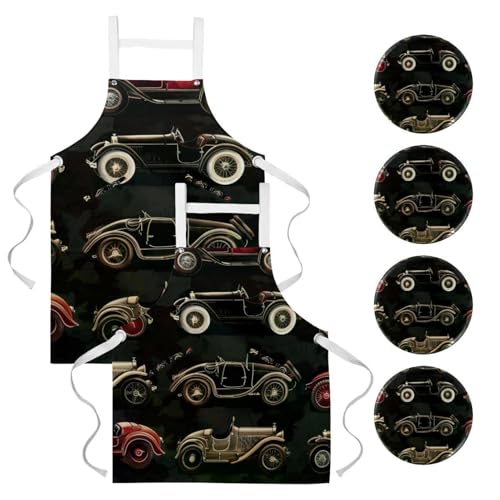 Tablier de serveuse pour ne plus se tacher lot de 2 tabliers de cuisine avec broches amovibles