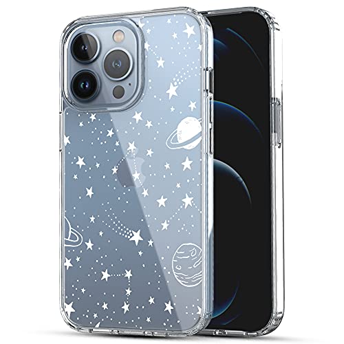 iPhone 13 Pro Max Case, RANZ Anti-Scratch Shockproof Series Clear Hard PC+ TPU Bumper Protective Cover Case for iPhone 13 Pro Max (6.7") - Universe
