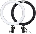 Godox LR120 12 1 cm LED Ring Light Studio Photographie Fill-in Light 3000K-6000K Luminosité réglable USB Powered with Phone Holder for Live Streaming Selfie Maquillage Portrait Photographie