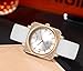 RUYEOOK Square Ladies Watch, Crystal Rhinestone,Waterproof Casual Dress Analog Quartz Wrist Watches for Nurse Female Women's (R8627 White)