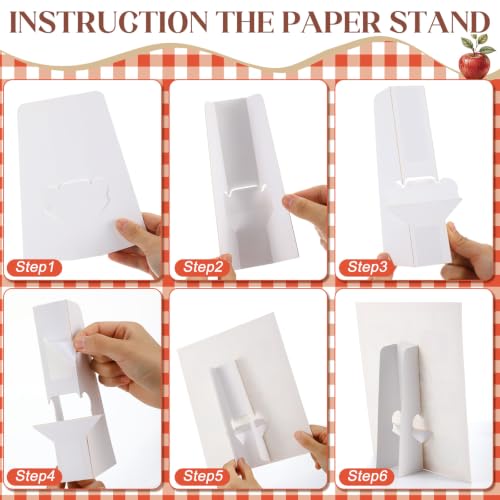 Image of Marspark 14 Pcs Caramel Apple Dipping Bar Station Decorating Set for DIY Candy Apple Corners Fall Dessert Table Sign with Stand and Cards for Fall Autumn Thanksgiving Table Decorations (Vintage)