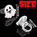 50 Pack 3D Halloween LED Glow Ring, Light Up Toys Glow in the Dark Birthday Halloween Party Favors Decorations Supplies for Kid Adults Flash Finger Rubber Ghost Pumpkin Skeleton LED Finger Lights