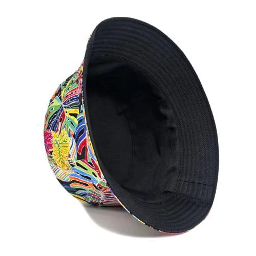 Image of Quanhaigou Bucket Hat for Men Women,Packable Reversible Printed Sun Hats,Fisherman Outdoor Summer Travel Hiking Beach Caps