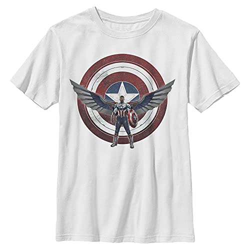T-shirt Marvel Falcon and Winter Soldier noir XS vêtement enfant imprimé Wield The Shield