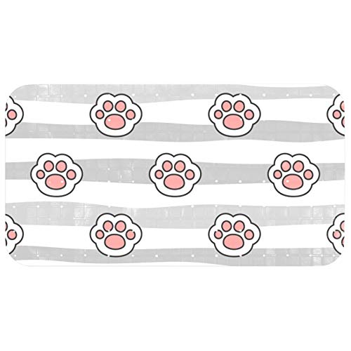 MatsBadezimmer Badewanne Kindermatte (68,3 x 37,3 cm), rutschfest und Stabilität, Ventilator-Fußabdrücke für Babys, Kinder, Kleinkinddusche