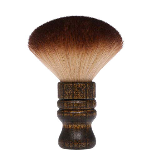 Gzwosux Large Neck Duster Brush Anself Soft Salon Barber Neck Face Hair Cleaning Brush Hair Grooming Shaving Sweeping Brush Tool Wooden Handle