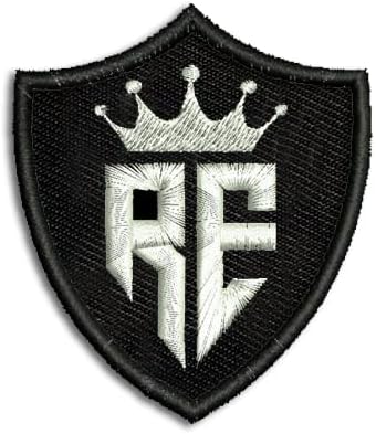 ISEE 360 Crown Re Theme Embroidered Patches for Boys Girls Jackets Riders Jeans Bags Clothes Dress Any Garments Etc L x H 2.5 x 3 inches (White)