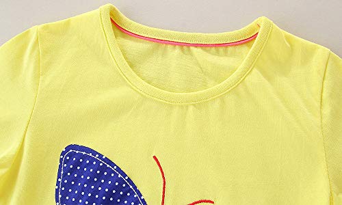 Image of Bumeex Toddler Girls Summer Outfit Cotton Top and Shorts Clothing Set