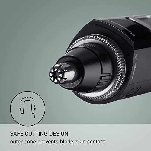 Panasonic Ear And Nose Hair Trimmer For Men With Vacuum Cleaning System, Powerful Motor And Dual-Edge Blades For Smoother Cutting, Wet/Dry – Er-Gn70-K (Black) #TOP7